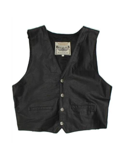Vintage Rifle Waistcoat Large In Black