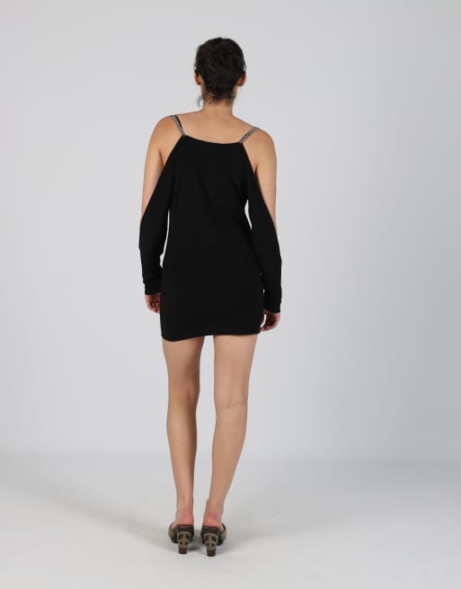 Vintage Rinascimento S woven mini dress in black, 3 of 4