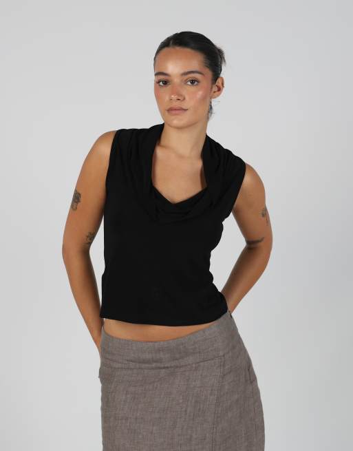 Vintage Rinascimento S woven top in black, 3 of 4