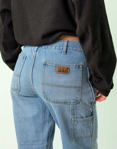 Vintage RK Brand 30x32 Denim Carpenter Baggy Jeans Light Blue - view 1