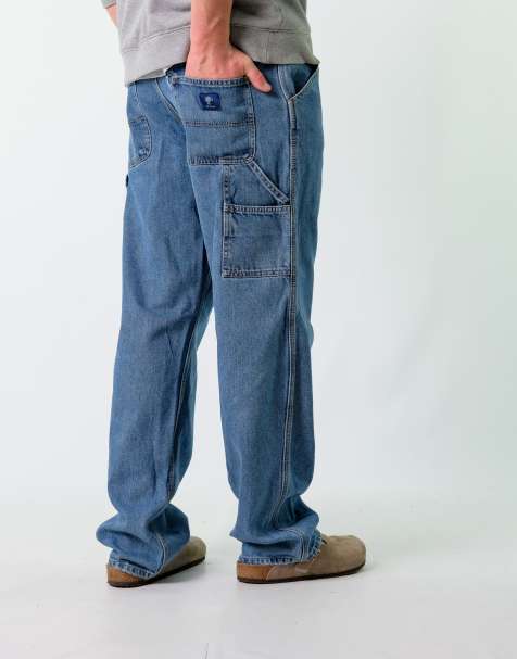 Vintage RK Brand 33x34 Denim Carpenter Baggy Jeans Blue - view 1