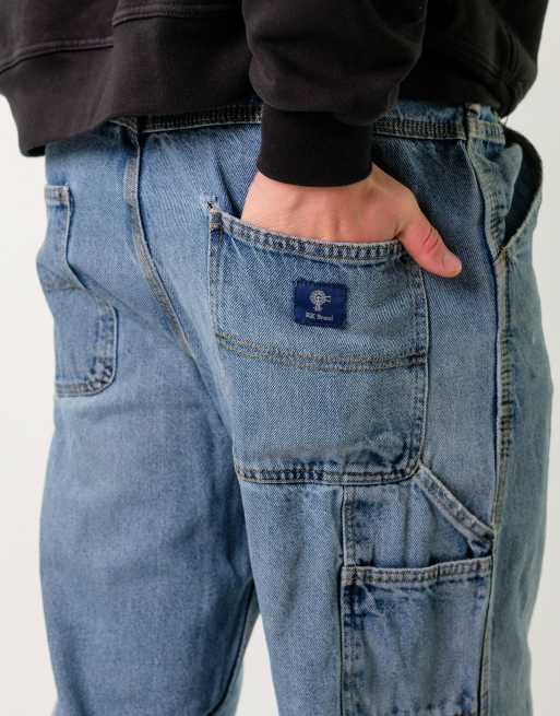 Vintage RK Brand 34x32 Denim Carpenter Baggy Jeans Blue