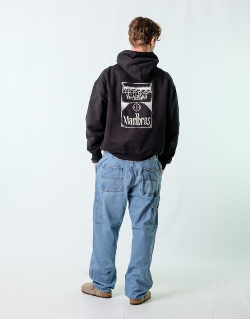 Vintage RK Brand 36x32 Denim Carpenter Baggy Jeans Light Blue, 3 of 4