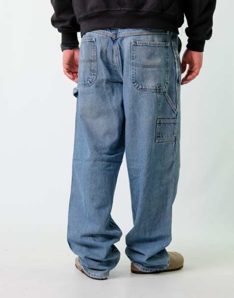 Vintage Rk Brand 36x34 Denim Carpenter Baggy Jeans Blue - view 1