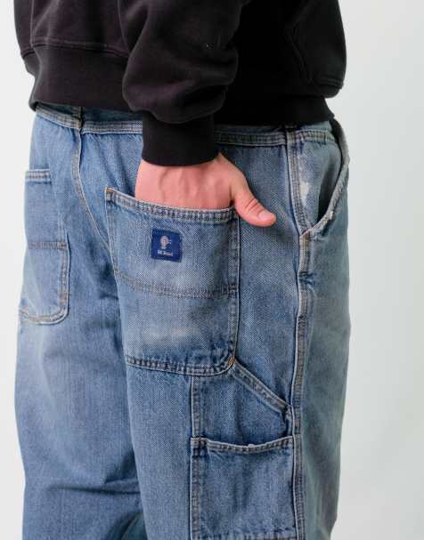 Vintage Rk Brand 38x32 Denim Carpenter Baggy Jeans Blue - view 1