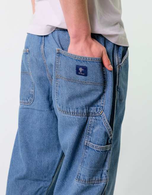 Vintage RK Brand 38x36 Denim Carpenter Baggy Jeans Blue