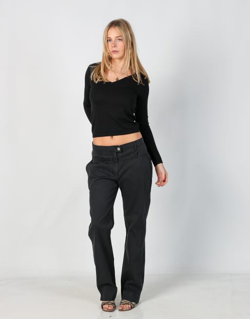 Vintage Roberto Cavalli M woven trousers in black