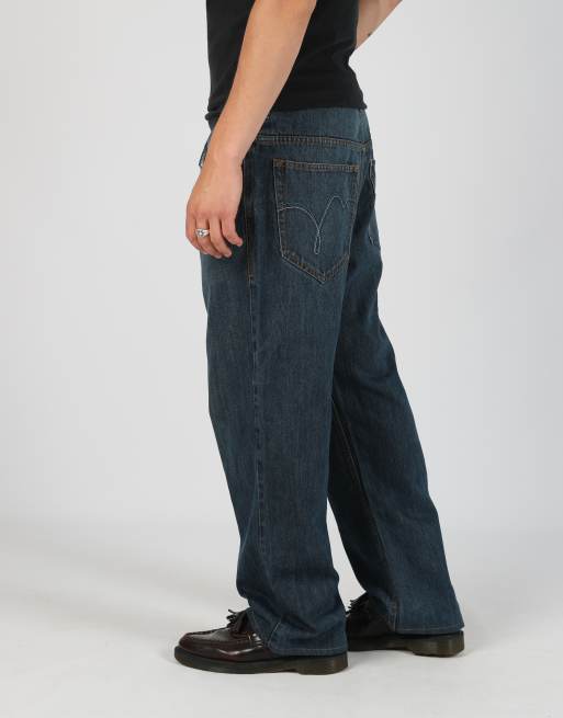 Vintage Rocawear 36x29 denim jeans in navy blue