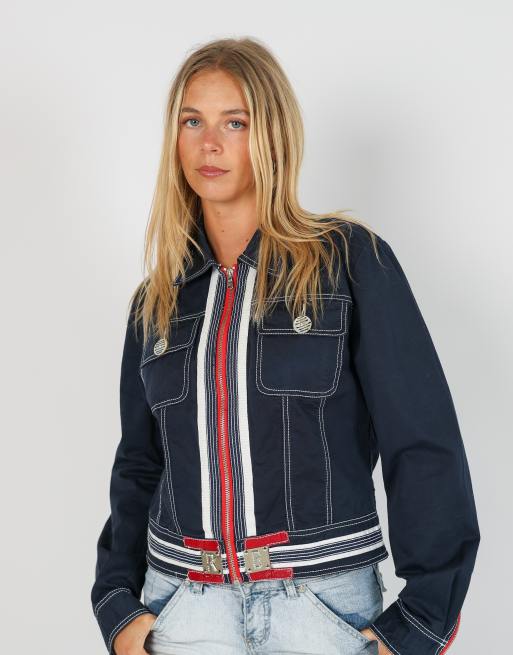 Vintage Roccobarocco S light jacket in navy blue