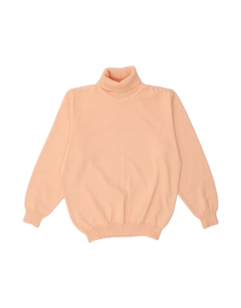 Vintage Roll Neck Jumper Sweater UK 16 Large In Orange - view 1