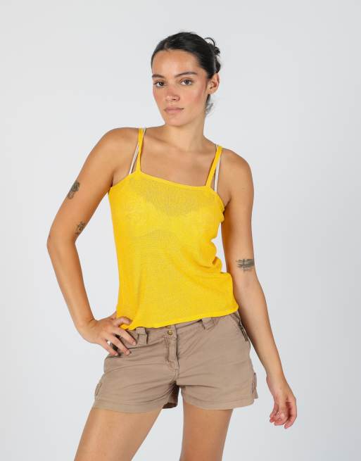Vintage Rolls S cami in yellow, 3 of 4