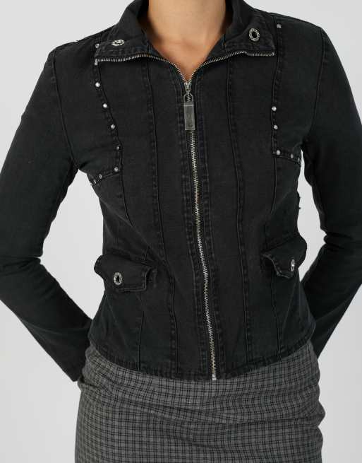Vintage Rossa Miss S light jacket in black, 4 of 4