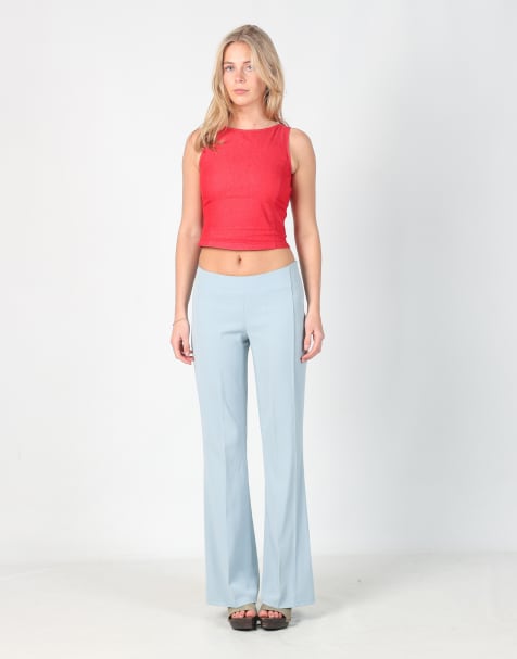 Vintage Rossella Spera S woven trousers in light blue - view 1