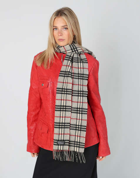 Vintage Rossini XL leather jacket in red - view 1