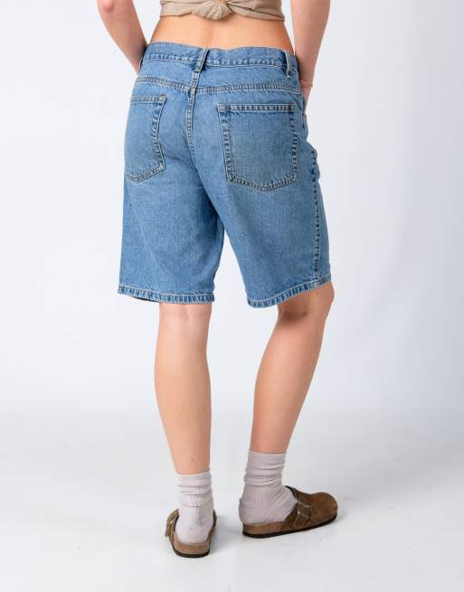 Vintage Route 66 32x20 Denim Jorts Shorts Light Blue