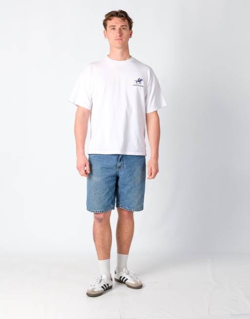 Vintage Route 66 34x20 Denim Shorts Light Blue