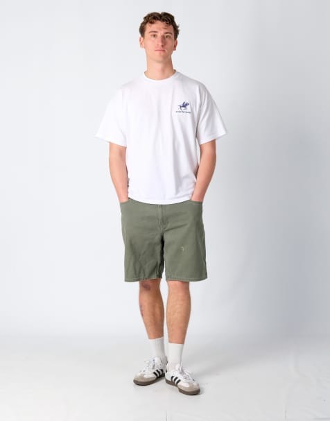 Vintage Route 66 36x20 Denim Jorts Shorts Khaki Green - view 1