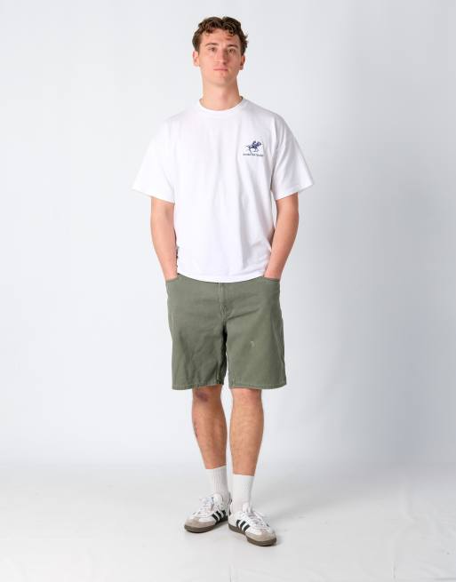 Vintage Route 66 36x20 Denim Jorts Shorts Khaki Green