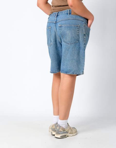Vintage Route 66 36x20 Denim Jorts Shorts Light Blue - view 1
