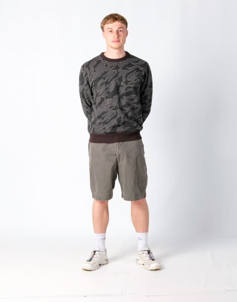 Vintage Route 66 36x21 Canvas Cargo Shorts Grey - view 1