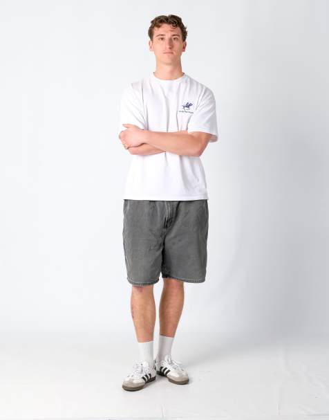 Vintage Route 66 40x22 Denim Jorts Shorts Charcoal Grey - view 1