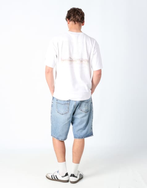 Vintage Route 66 40x22 denim jorts shorts light blue - view 1