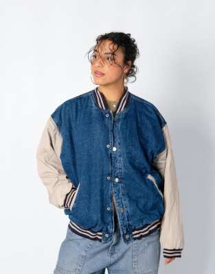 Vintage Route 66 L Denim Jacket Blue