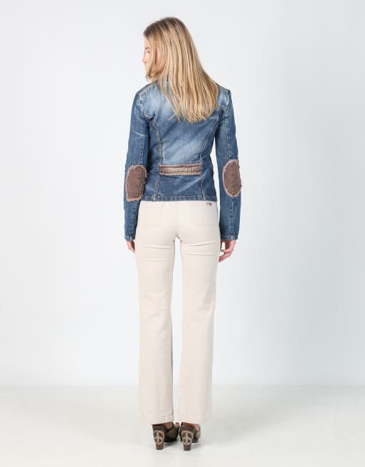 Vintage Roxy XS woven trousers in beige, 3 of 4