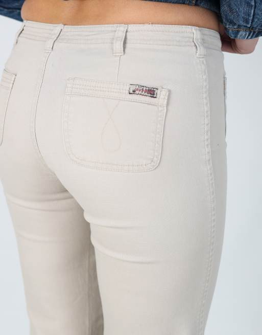 Vintage Roxy XS woven trousers in beige, 4 of 4