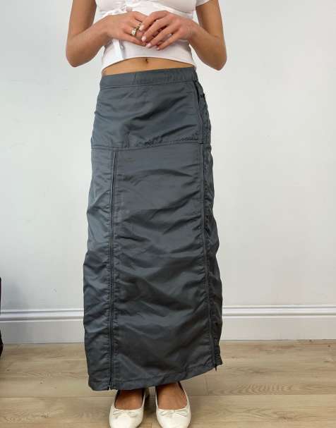 Vintage ruched shell material in grey - view 1