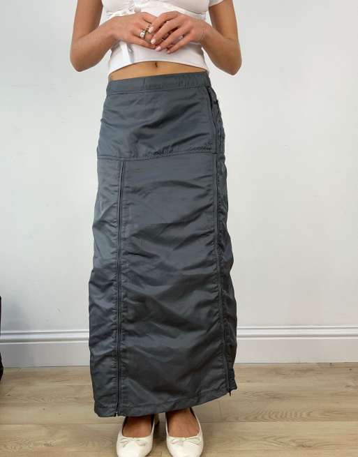 Vintage ruched shell material in grey
