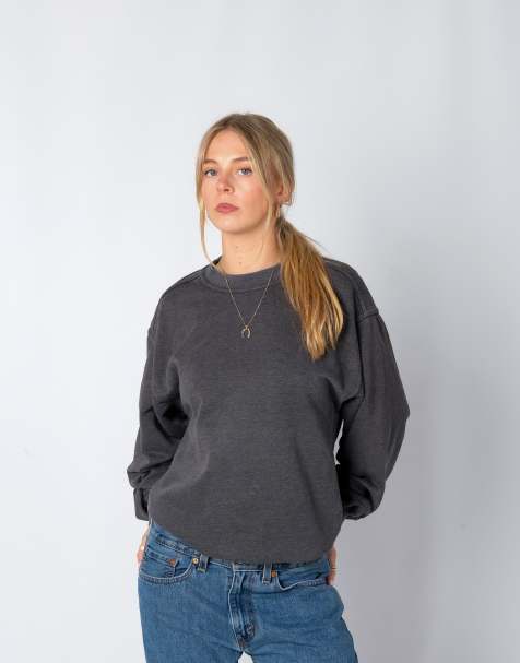Vintage Russel Athletic L Sweatshirt Charcoal Grey - view 1