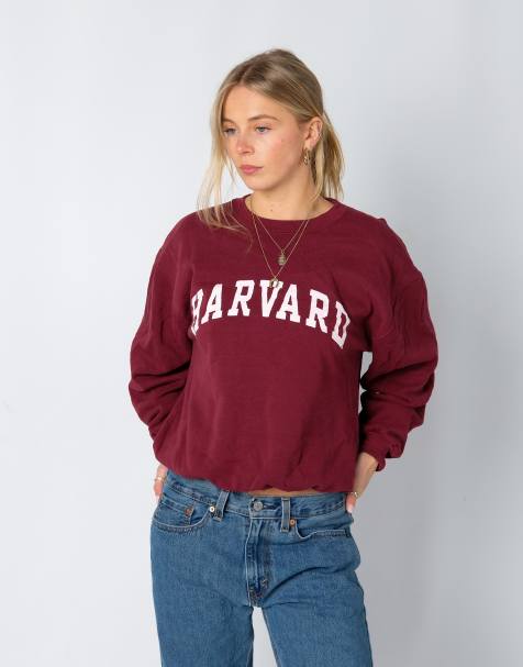 Vintage Russel Athletic M Sweatshirt Burgundy Red Harvard - view 1