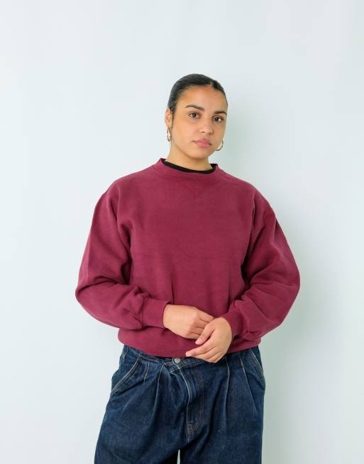 Vintage Russel Athletic M Sweatshirt Burgundy Red
