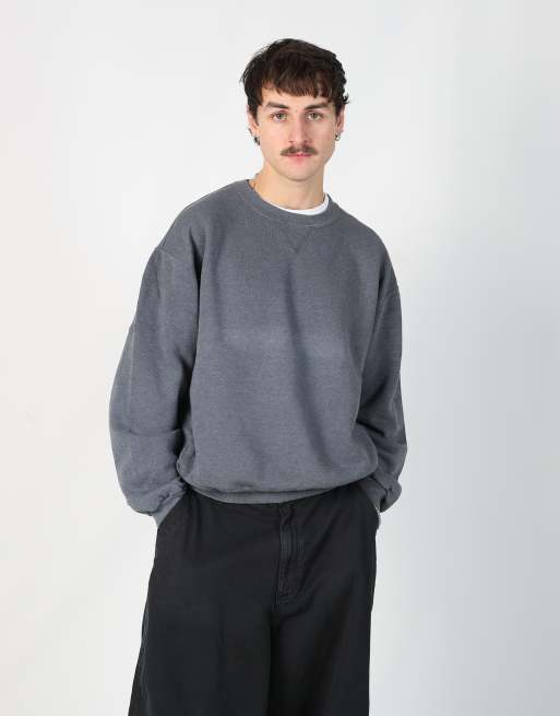 Vintage Russel Athletic m sweatshirt in charcoal grey