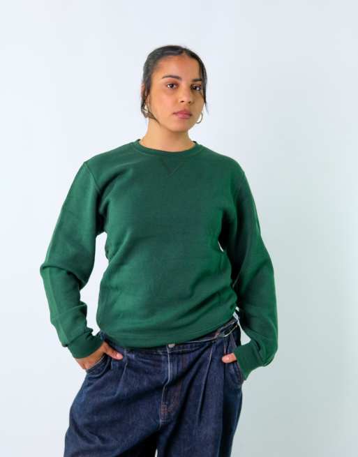 Vintage Russel Athletic M Sweatshirt Jacket Dark Green