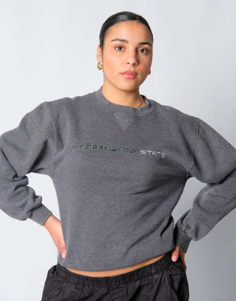 Vintage Russel Athletic S Sweatshirt Charcoal Grey - view 1