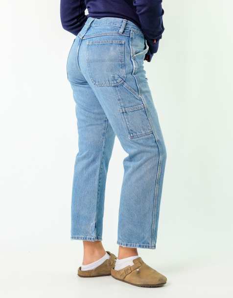 Vintage Rustler 32x30 Denim Carpenter Jeans Blue - view 1