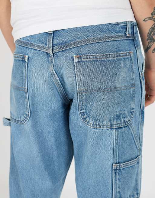 Vintage Rustler 32x30 denim carpenter jeans in blue, 4 of 4