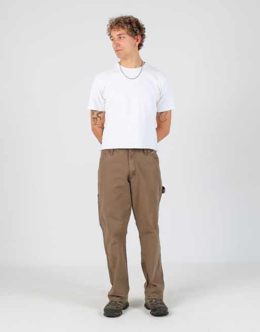 Vintage Rustler 32x31 canvas carpenter jeans in brown, 2 of 4