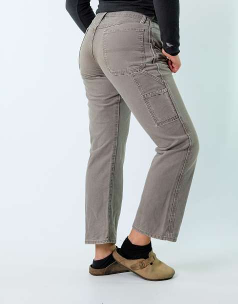Vintage Rustler 32x32 Canvas Carpenter Baggy Jeans Brown - view 1
