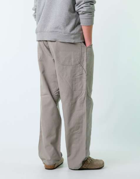 Vintage Rustler 38x30 Canvas Carpenter Baggy Jeans Grey - view 1
