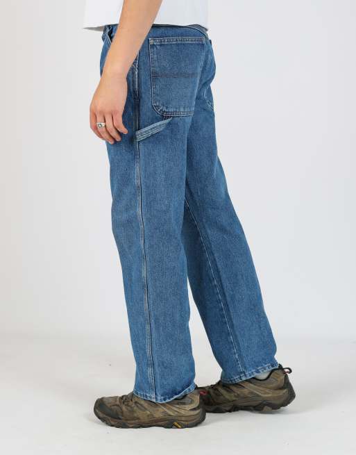 Vintage Rustler rustler 32x30 canvas carpenter jeans in blue