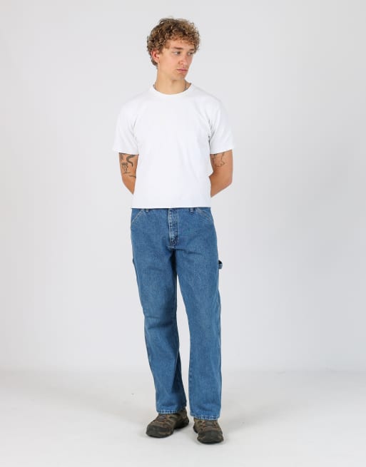Vintage Rustler rustler 32x30 canvas carpenter jeans in blue, 2 of 4