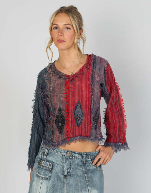 Vintage  S long sleeve top in purple