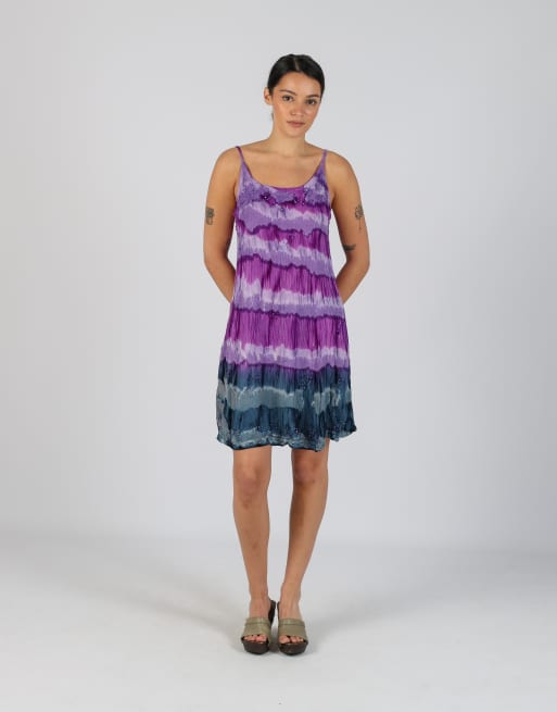 Vintage Sabbia D'Oro S woven midi dress in purple
