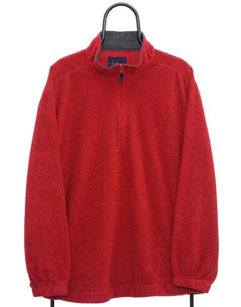 Vintage Saddlebred size XL quarter zip fleece in red - view 1