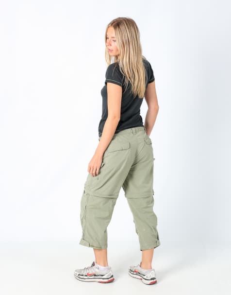 Vintage Salewa L baggy tech pants in khaki green - view 1