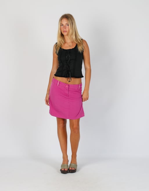Vintage Samira Lady S woven mini skirt in pink
