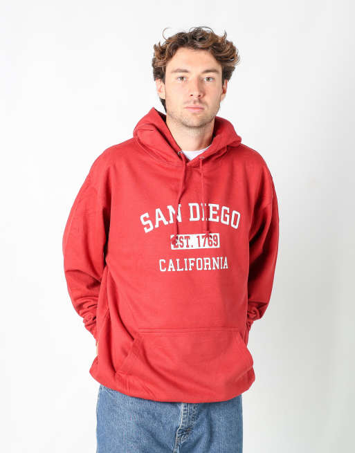 Vintage San Diego California l hoodie in red